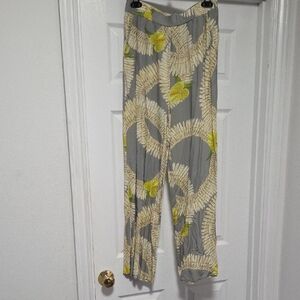Gray and Yellow Patterned Pants